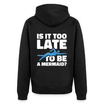 Swimming Water Sports Pool Swimming Swimmers - Unisex Premium Organic Zip Hoodie - black - Back - Nico (187cm)