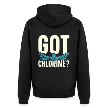 Swimming Water Sports Pool Swimming Swimmers - Unisex Premium Organic Zip Hoodie - black - Back - Nico (187cm)