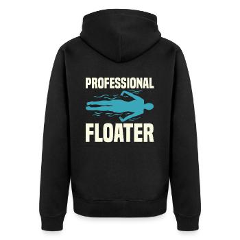Swimming Water Sports Pool Swimming Swimmers - Unisex Premium Organic Zip Hoodie - black - Back - Nico (187cm)