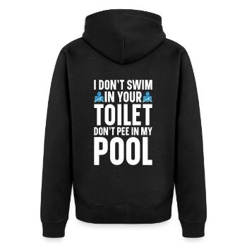 Swimming Water Sports Pool Swimming Swimmers - Unisex Premium Organic Zip Hoodie - black - Back - Nico (187cm)