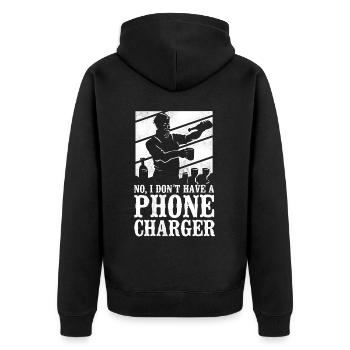 Bartender Mixologist No, I Don't - Unisex Premium Bio Zip Hoodie - Schwarz - Hinten - Nico (187cm)