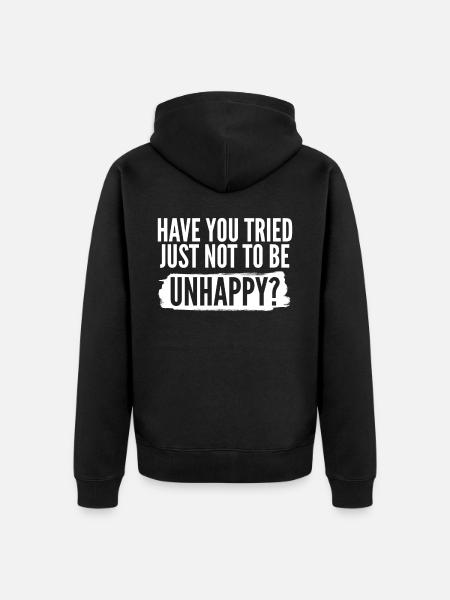 Goth Sarcasm Sarcastic Misanthrope - Unisex Premium Organic Zip Hoodie - black