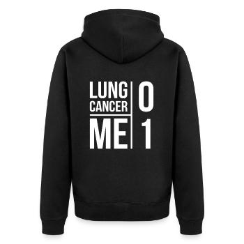 Cancer du poumon Sensibilisation gratuite au cancer du poumon - Veste à capuche bio Premium Unisexe - noir - Dos - Nico (187cm)