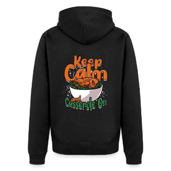 Grüner Bohnenauflauf Casserole de haricots verts - Veste à capuche bio Premium Unisexe - noir - Dos - Nico (187cm)