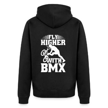 BMX Freestyle Biker Bike Bike BMX Rider - Veste à capuche bio Premium Unisexe - noir - Dos - Nico (187cm)