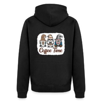 Gnome drôle & Amateur de café Café des nains de jardin - Veste à capuche bio Premium Unisexe - noir - Dos - Nico (187cm)