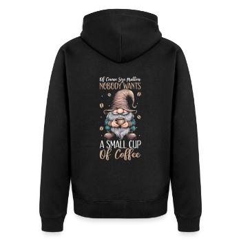 Gnome drôle & Amateur de café Café des nains de jardin - Veste à capuche bio Premium Unisexe - noir - Dos - Nico (187cm)