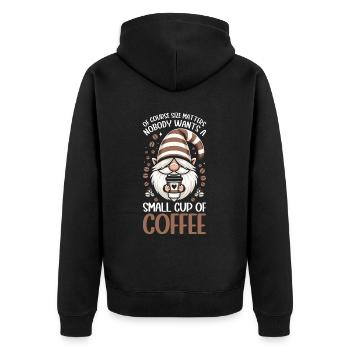 Gnome drôle & Amateur de café Café des nains de jardin - Veste à capuche bio Premium Unisexe - noir - Dos - Nico (187cm)