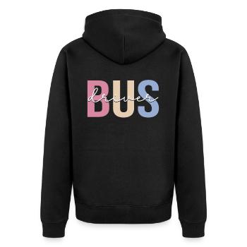 Bus driver school bus driving - Unisex Premium Organic Zip Hoodie - black - Back - Nico (187cm)