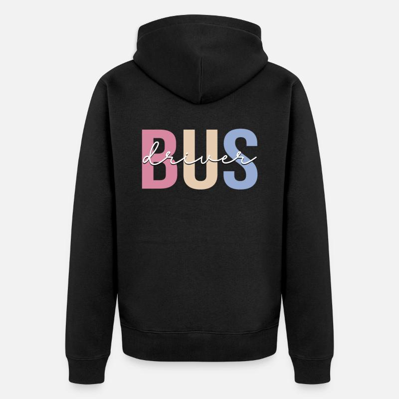 Chauffeur d’autobus Conduite d’autobus scolaire - Veste à capuche bio Premium Unisexe - noir