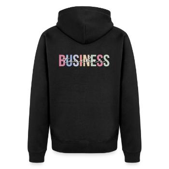 Business-Lehrer Lehre - Unisex Premium Bio Zip Hoodie - Schwarz - Hinten - Nico (187cm)