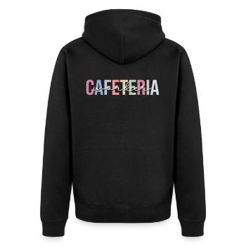 Cafeteria-Mitarbeiterin Lunch Lady - Unisex Premium Bio Zip Hoodie - Schwarz - Hinten - Nico (187cm)
