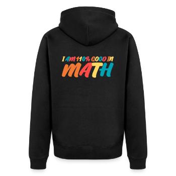 Math Teacher Maths Mathematics Physics - Unisex Premium Bio Zip Hoodie - Schwarz - Hinten - Nico (187cm)