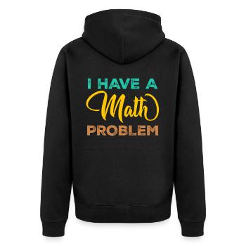 Mathematics Physics Teacher Math Maths - Unisex Premium Bio Zip Hoodie - Schwarz - Hinten - Nico (187cm)