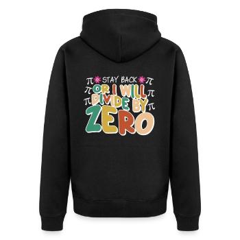 Mathematics Math Teacher Maths - Unisex Premium Bio Zip Hoodie - Schwarz - Hinten - Nico (187cm)