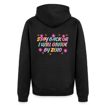 Math Teacher Maths Mathematics - Unisex Premium Bio Zip Hoodie - Schwarz - Hinten - Nico (187cm)