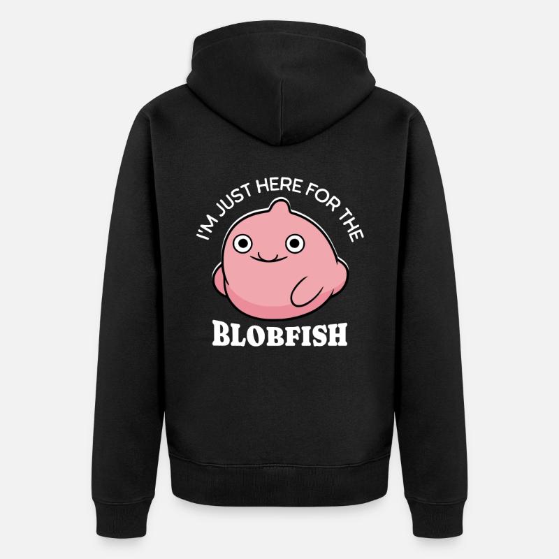 Blobfish Blobfisch - Unisex Premium Bio Zip Hoodie - Schwarz