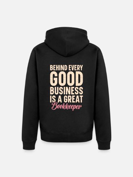 Buchhaltung Finanzbuchhalter Buchhalter Beruf - Unisex Premium Bio Zip Hoodie - Schwarz