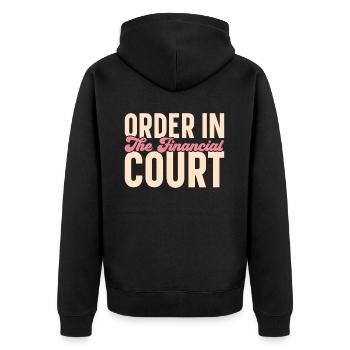 Buchhaltung Finanzbuchhalter Buchhalter Beruf - Unisex Premium Bio Zip Hoodie - Schwarz - Hinten - Nico (187cm)
