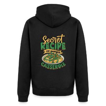 Grüner Bohnenauflauf Casserole de haricots verts - Veste à capuche bio Premium Unisexe - noir - Dos - Nico (187cm)