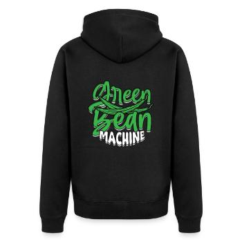 Grüner Bohnenauflauf Casserole de haricots verts - Veste à capuche bio Premium Unisexe - noir - Dos - Nico (187cm)