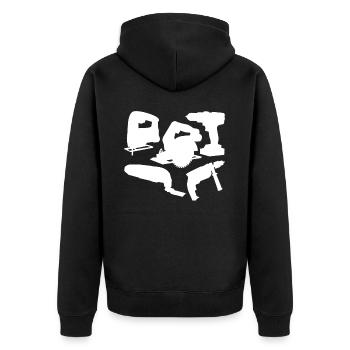 Power Tools Electric Tools Tool - Unisex Premium Organic Zip Hoodie - black - Back - Nico (187cm)