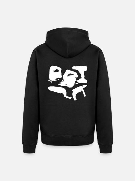 Power Tools Electric Tools Tool - Unisex Premium Bio Zip Hoodie - Schwarz
