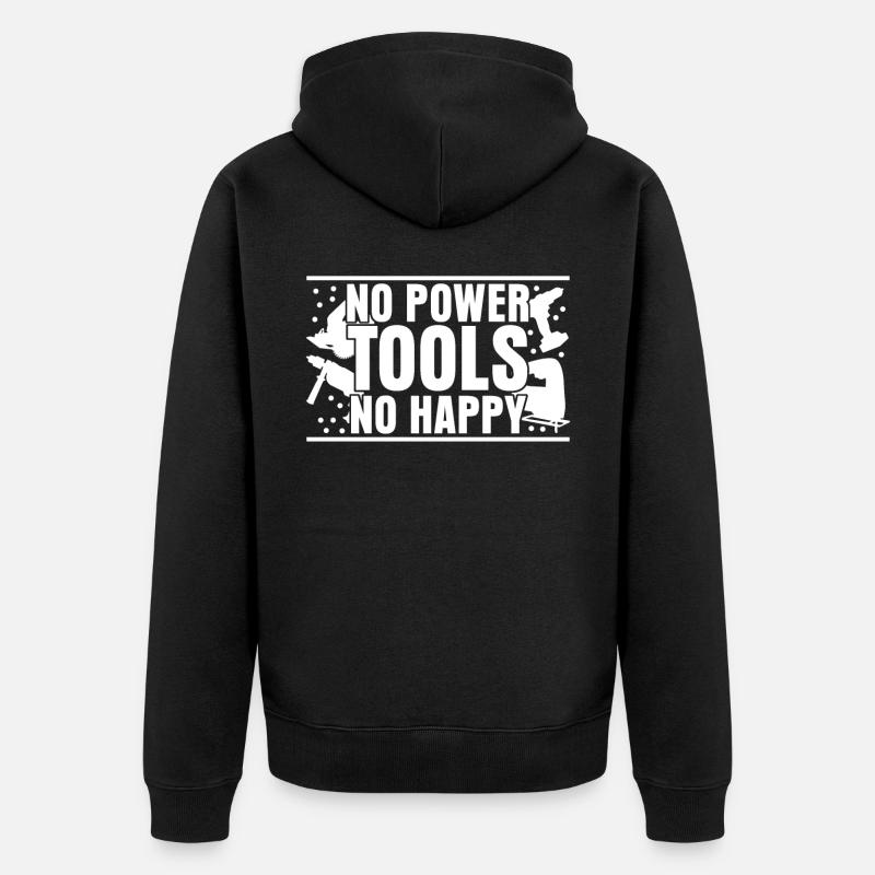 Power Tools Best Electric Tools - Unisex Premium Bio Zip Hoodie - Schwarz