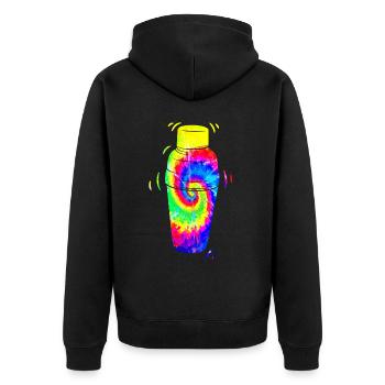 Bartender Mixologist Tie Dye - Unisex Premium Organic Zip Hoodie - black - Back - Nico (187cm)