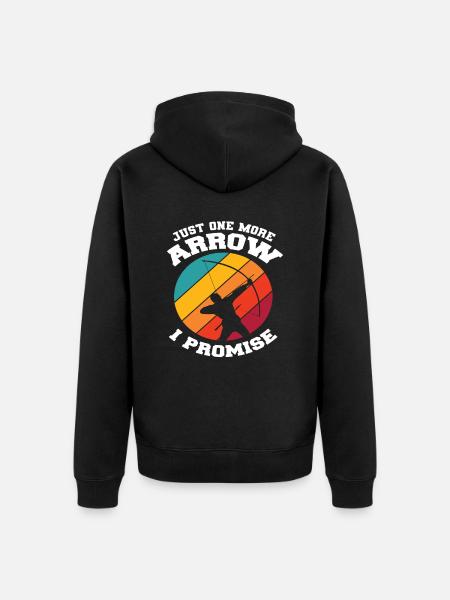 Arrow Bow Retro Archery - Unisex Premium Organic Zip Hoodie - black