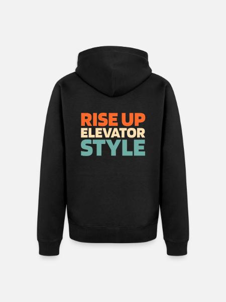 Elevator Elevator - Unisex Premium Organic Zip Hoodie - black