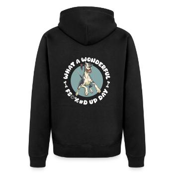 Journée du Dogue Allemand - Veste à capuche bio Premium Unisexe - noir - Dos - Nico (187cm)