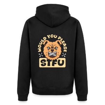Chow Chow tais-toi s’il te plaît tais-toi - Veste à capuche bio Premium Unisexe - noir - Dos - Nico (187cm)