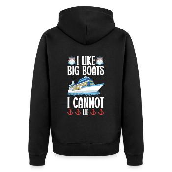 Croisière Crusader Bateau de croisière Cadeau - Veste à capuche bio Premium Unisexe - noir - Dos - Nico (187cm)