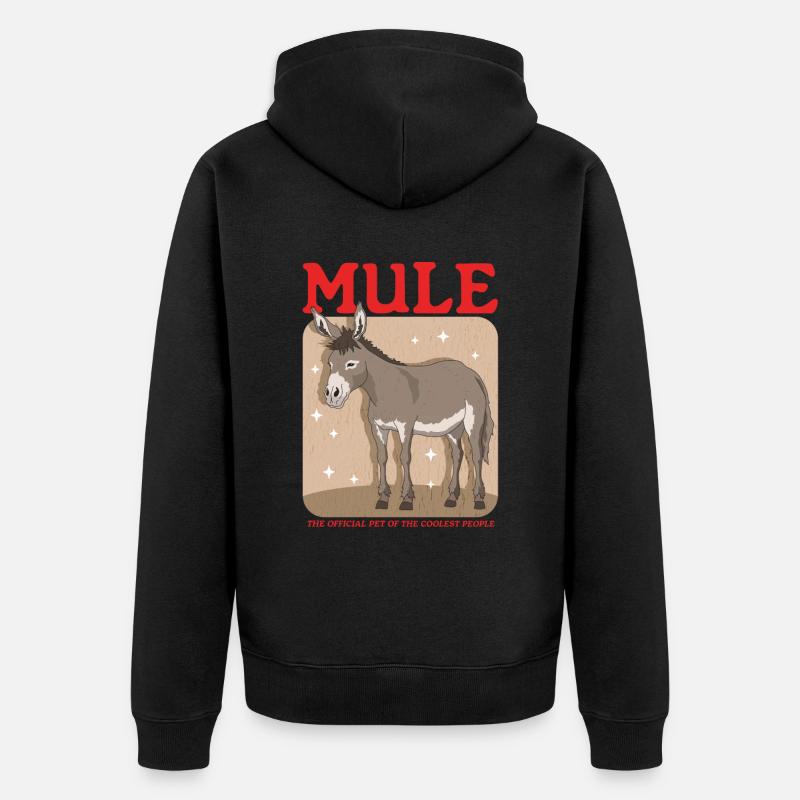 Mule mulet mulet cadeau - Veste à capuche bio Premium Unisexe - noir