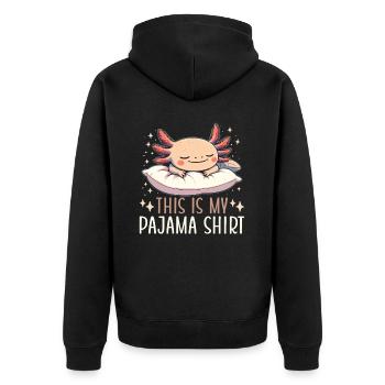 Maison de Couchage Officielle Axolotl PJ Dormir - Veste à capuche bio Premium Unisexe - noir - Dos - Nico (187cm)