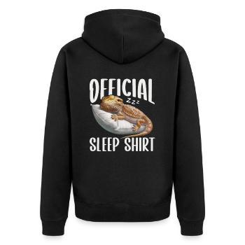 Official Sleeping House Bearded Dragon PJ Sleeps - Unisex Premium Organic Zip Hoodie - black - Back - Nico (187cm)