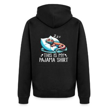 Official Sleeping House Bearded Dragon PJ Sleeps - Unisex Premium Organic Zip Hoodie - black - Back - Nico (187cm)