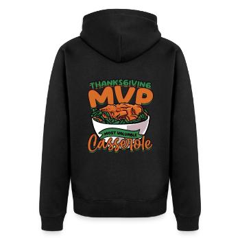 Grüner Bohnenauflauf Casserole de haricots verts - Veste à capuche bio Premium Unisexe - noir - Dos - Nico (187cm)