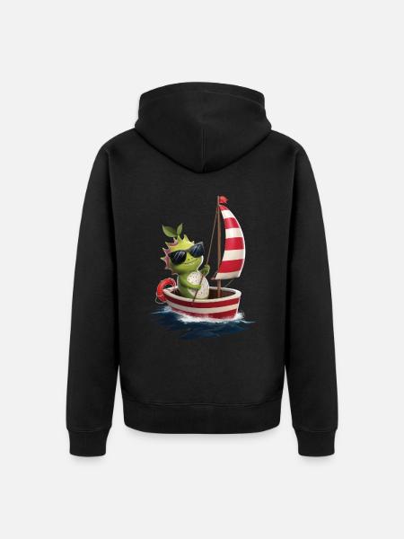 Obst Drachenfrucht Bootfahren Geschenk - Unisex Premium Bio Zip Hoodie - Schwarz