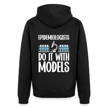 Epidemiology Scientist Epidemiologist Medicine - Unisex Premium Organic Zip Hoodie - black - Back - Nico (187cm)