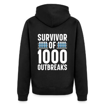 Epidemiology Scientist Epidemiologist Medicine - Unisex Premium Organic Zip Hoodie - black - Back - Nico (187cm)