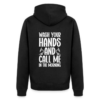 Epidemiology Scientist Epidemiologist Medicine - Unisex Premium Organic Zip Hoodie - black - Back - Nico (187cm)