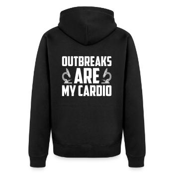 Epidemiology Scientist Epidemiologist Medicine - Unisex Premium Organic Zip Hoodie - black - Back - Nico (187cm)