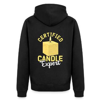 Bougies Cirier Sculpteur Cadeau - Veste à capuche bio Premium Unisexe - noir - Dos - Nico (187cm)