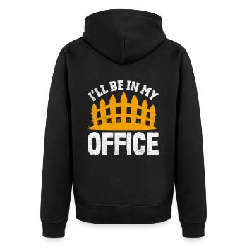 Funny Fence Builder Fence Installer - Unisex Premium Organic Zip Hoodie - black - Back - Nico (187cm)