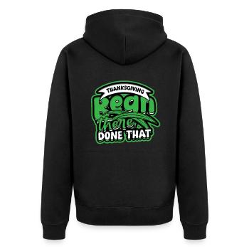 Grüner Bohnenauflauf Casserole de haricots verts - Veste à capuche bio Premium Unisexe - noir - Dos - Nico (187cm)