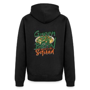 Grüner Bohnenauflauf Casserole de haricots verts - Veste à capuche bio Premium Unisexe - noir - Dos - Nico (187cm)