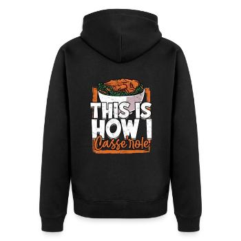 Grüner Bohnenauflauf Casserole de haricots verts - Veste à capuche bio Premium Unisexe - noir - Dos - Nico (187cm)
