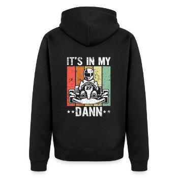 Go Kart Racing Kart -Fahrer -Enthusiast -Kartier - Unisex Premium Bio Zip Hoodie - Schwarz - Hinten - Nico (187cm)